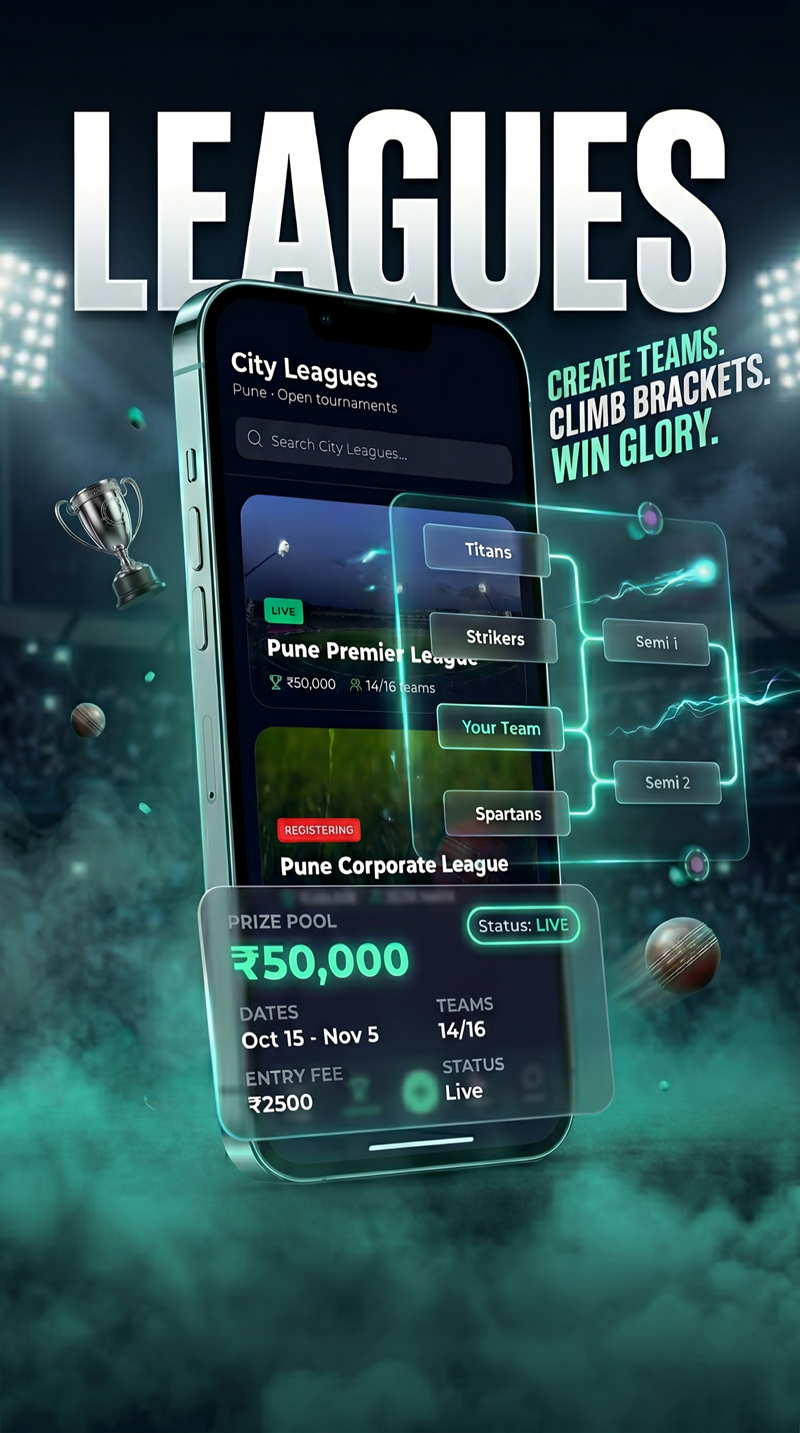 LEAGUES — Create teams, climb brackets, win glory